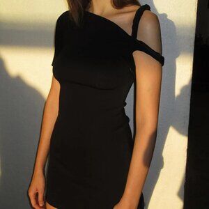 NWT Commense Asymmetrical Neck One Shoulder Off Short Dress